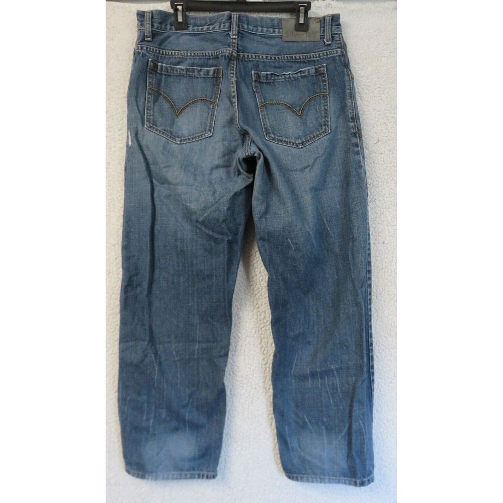 Mens Levis SilverTab Baggy Fit Jeans Size‎ 34x32 Blue Cotton Denim Y2K Vintage - Picture 2 of 11